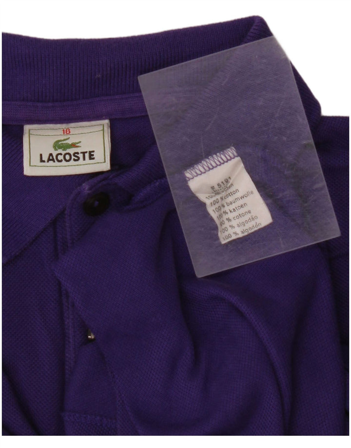 LACOSTE Μπλουζάκι πόλο για αγόρια 15-16 ετών Μωβ βαμβακερό