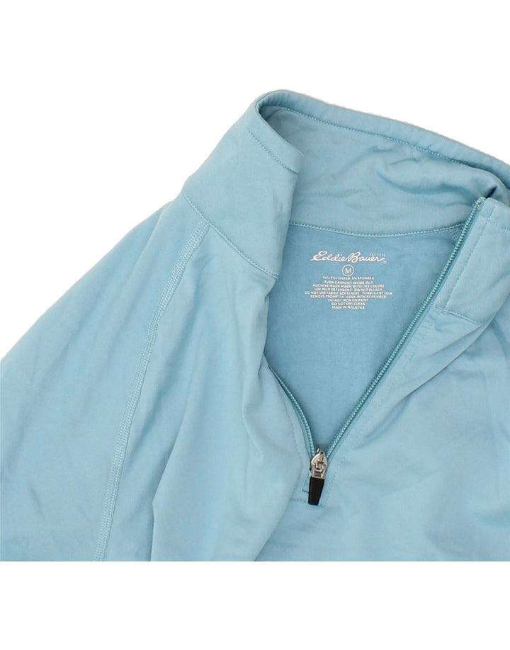 EDDIE BAUER Womens Zip Neck Pullover Tracksuit Top UK 12 Medium Blue Vintage Eddie Bauer and Second-Hand Eddie Bauer from Messina Hembry 