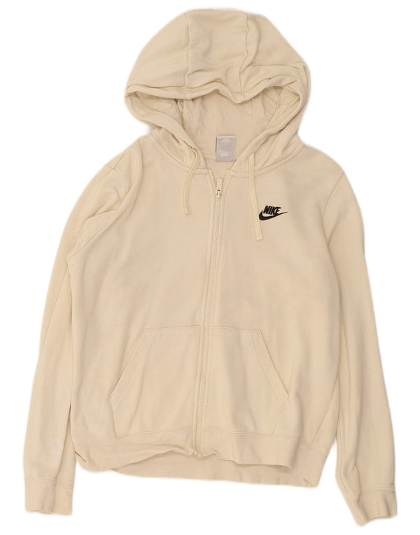 Γυναικείο πουλόβερ Nike με φερμουάρ UK 14 μεσαίο βαμβακερό μπεζ