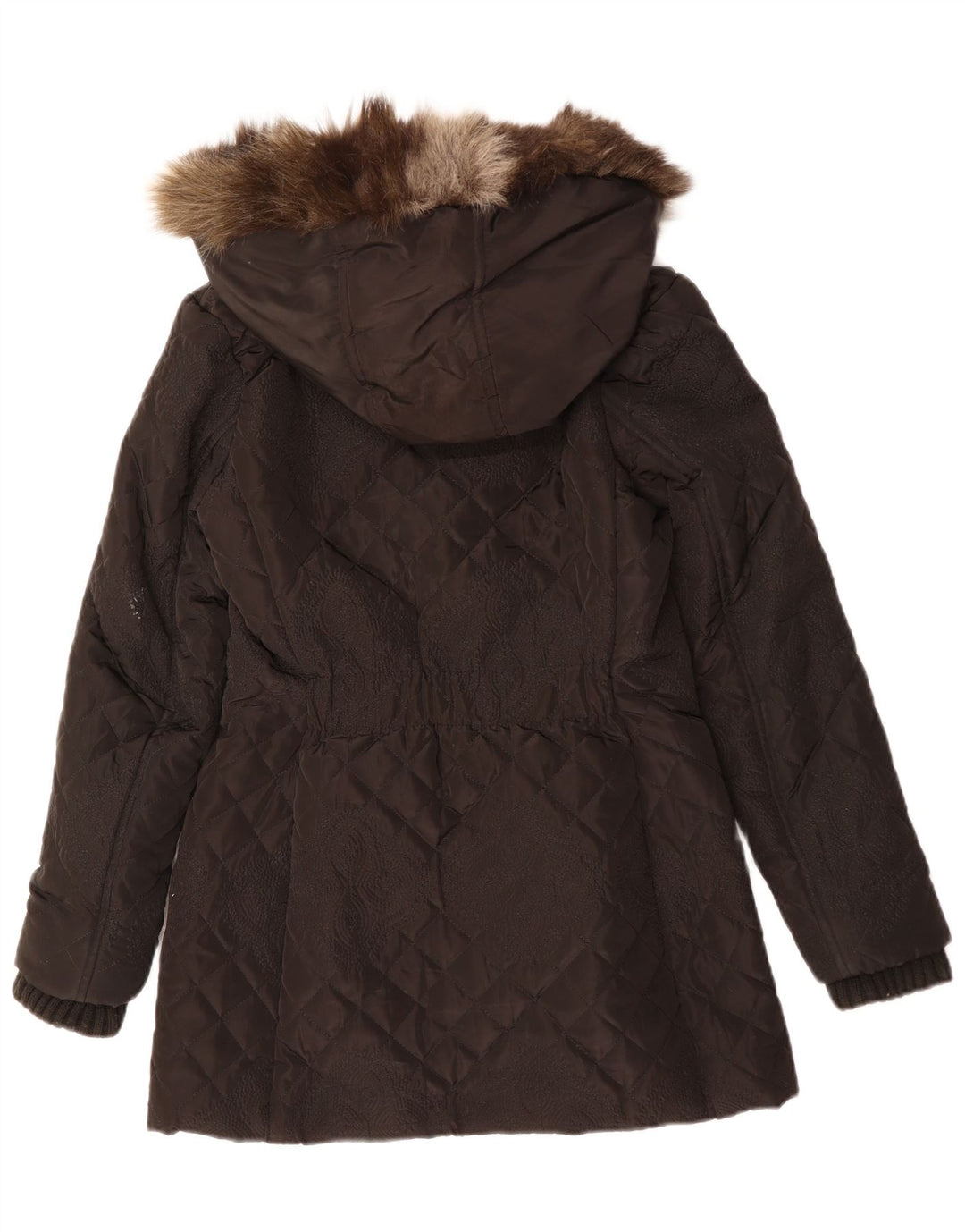 DESIGUAL Γυναικείο μπουφάν με καπιτονέ με κουκούλα με επένδυση EU 38 Medium Black Paisley