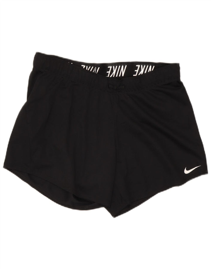 Γυναικείο αθλητικό σορτς Nike Dri Fit UK 14 μεγάλο μαύρο πολυεστέρα