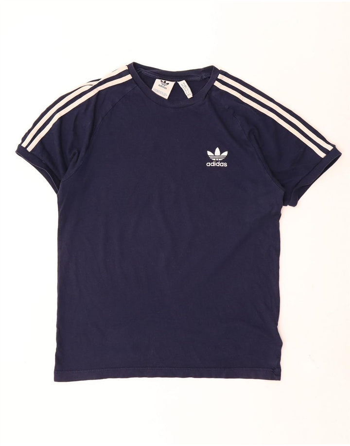 Ανδρικό T-Shirt Adidas Top Βαμβακερό μεσαίο Navy Blue