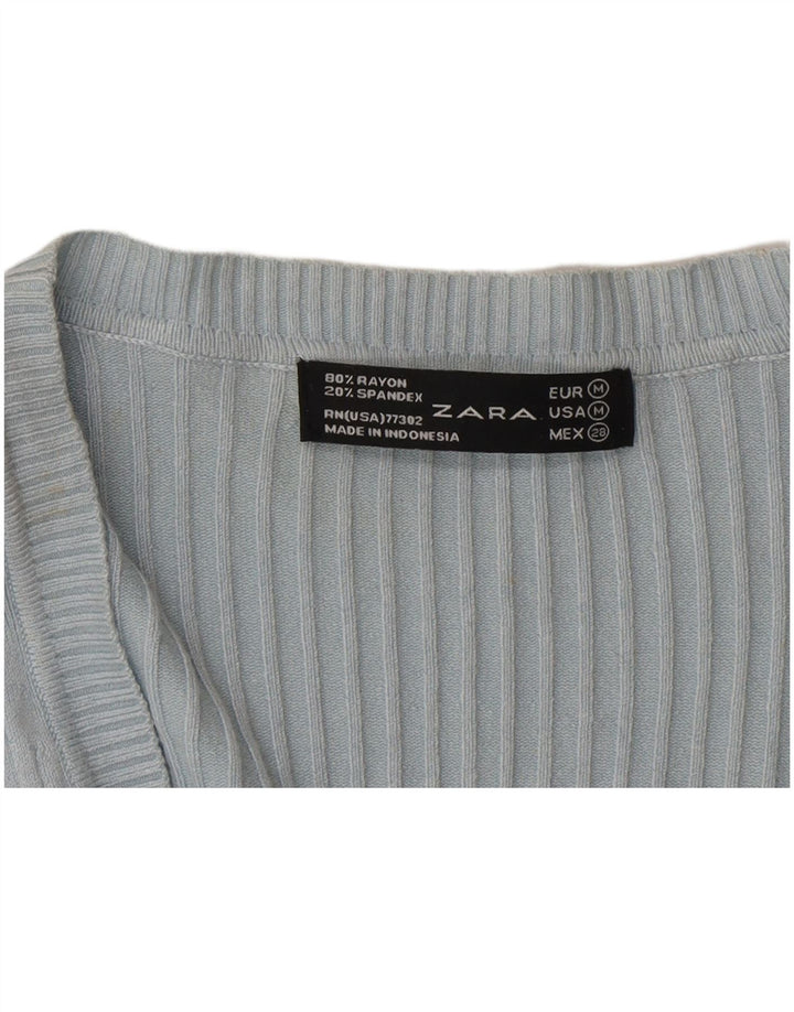 Zara Γυναικείο πουλόβερ UK 12 Medium Blue Rayon
