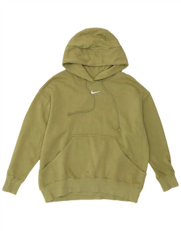 NIKE Γυναικείο Hoodie Jumper UK 14 Μεσαίο πράσινο βαμβακερό