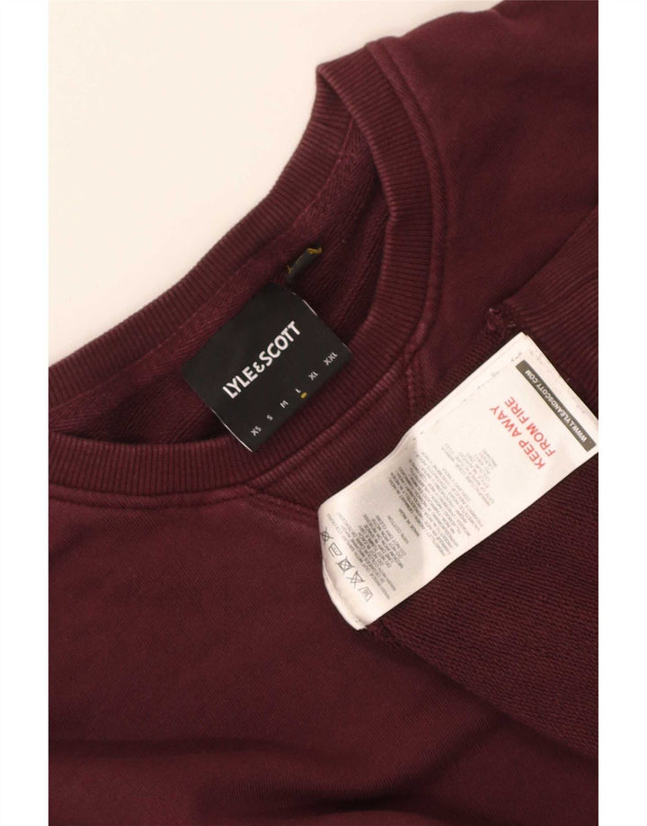 Ανδρικό φούτερ Lyle & Scott Jumper Large Maroon Βαμβακερό