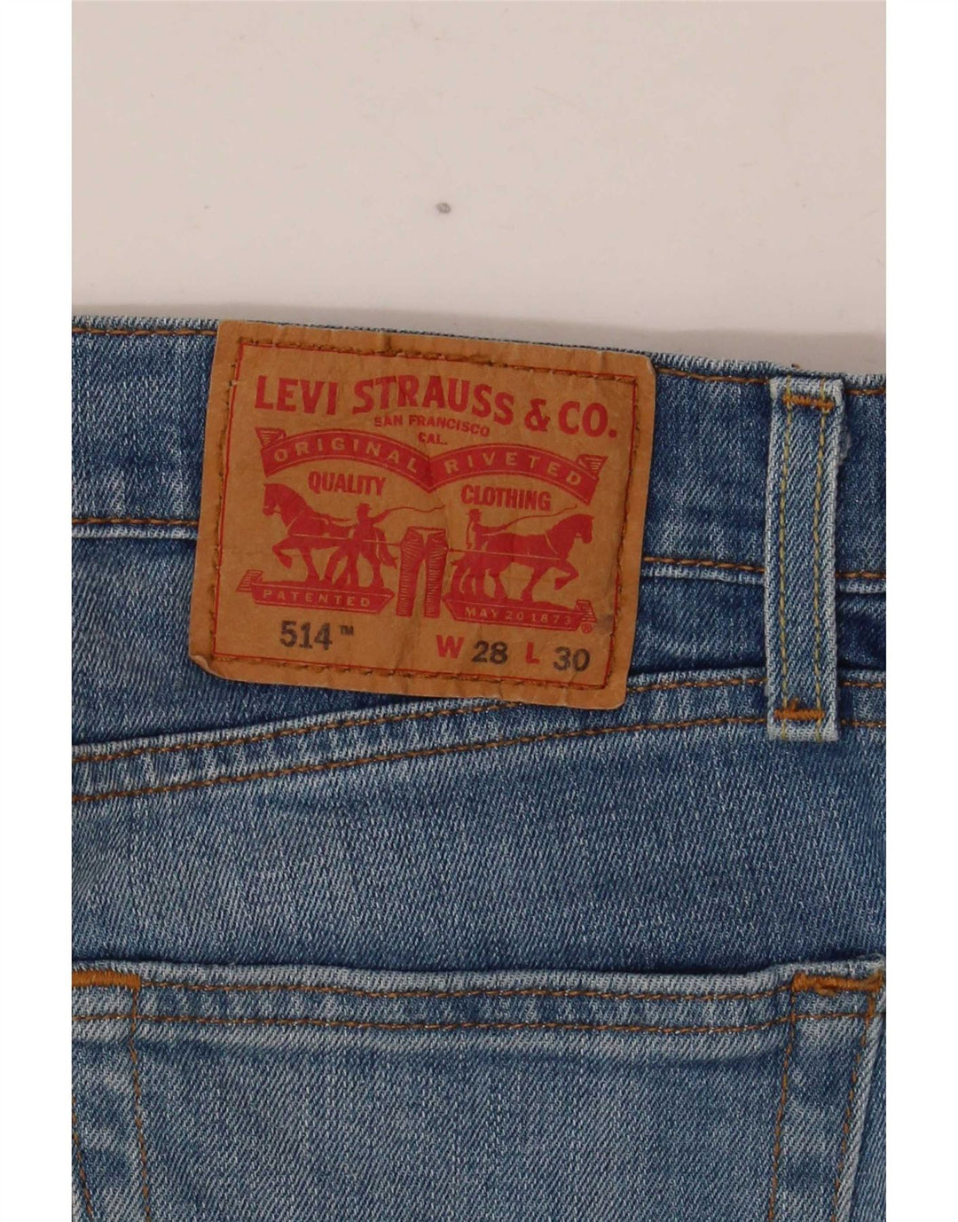 Levi's Womens 514 Distressed Straight Jeans W28 L30 Blue
