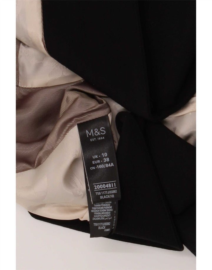 Marks & Spencer Γυναικείο μπουφάν σακάκι με 1 κουμπί UK 10 μικρό μαύρο πολυεστέρα
