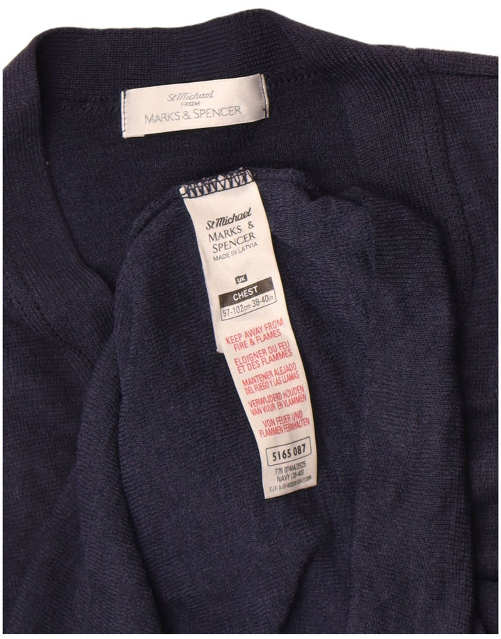 Marks & Spencer Γυναικεία ζακέτα πουλόβερ EU 38/40 Medium Navy Blue Wool