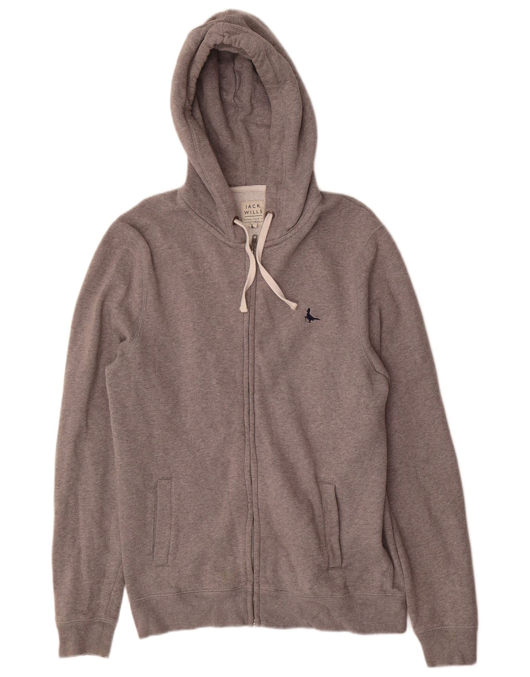 Ανδρικό πουλόβερ με κουκούλα με φερμουάρ Jack Wills Βαμβακερό μεσαίο γκρι