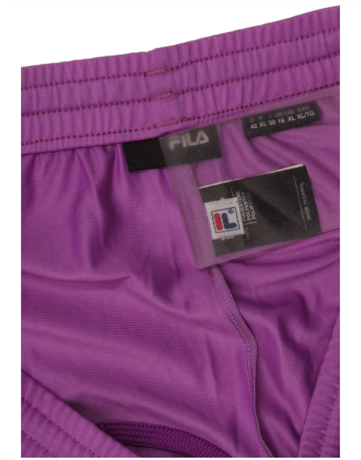 Fila Γυναικεία φόρμα παντελόνι UK 16 Large Purple Polyester