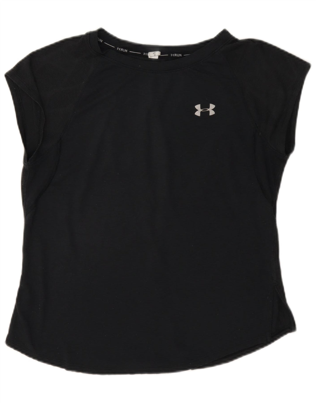 Under Armour Γυναικείο T-Shirt Top UK 14 Medium Grey Geometric Polyester