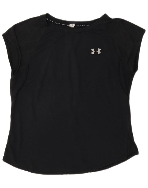Under Armour Γυναικείο T-Shirt Top UK 14 Medium Grey Geometric Polyester