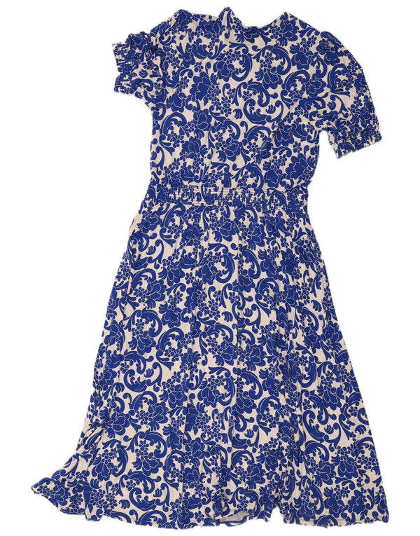 Γυναικείο φόρεμα Boden Tiered UK 18 XL Blue Paisley Viscose