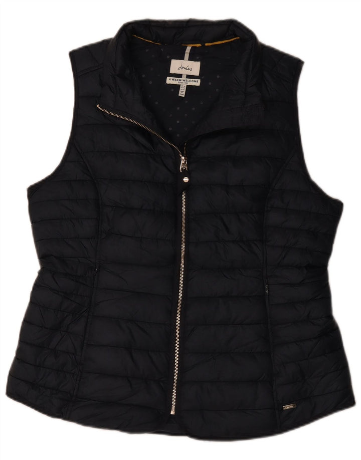 Joules Γυναικείο padded Gilet UK 16 Large Navy Blue Polyester