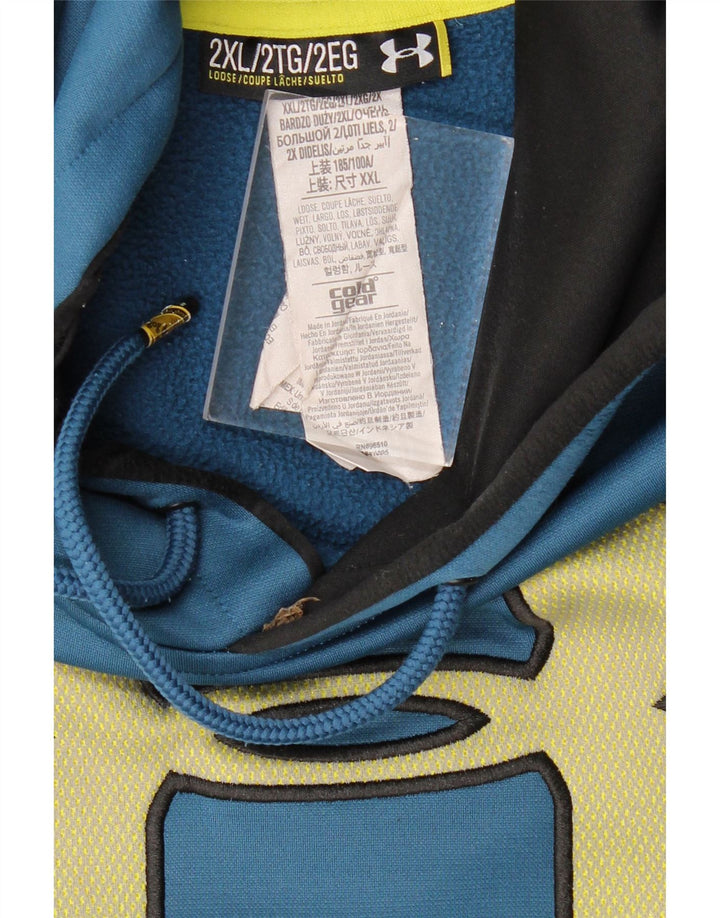 UNDER ARMOR Ανδρικό Heat Gear Graphic Hoodie Jumper 2XL Μπλε