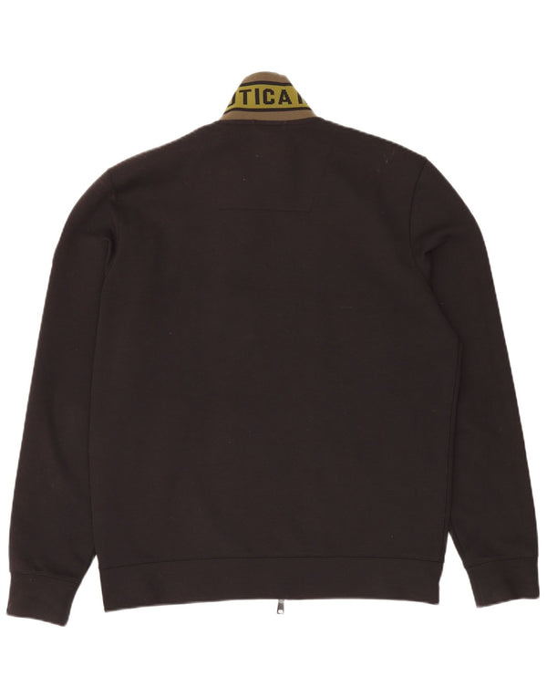 AERONAUTICA MILITARE Mens Graphic Tracksuit Top Jacket XL Black Polyester