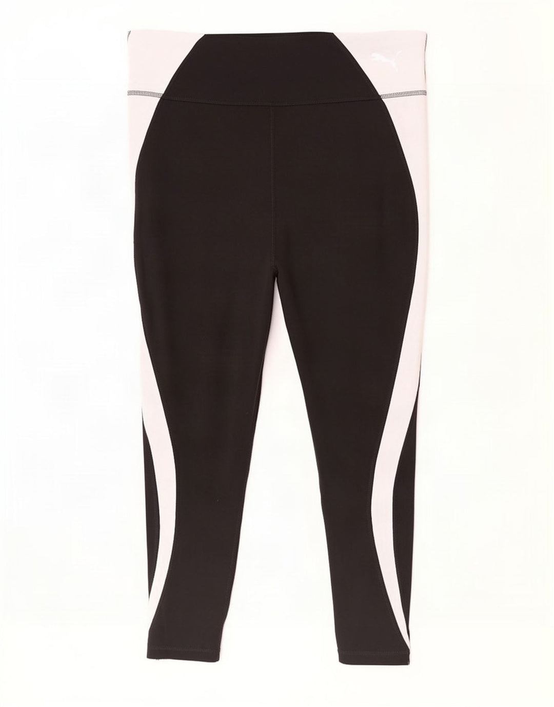 Puma Γυναικεία Crop leggings UK 16 Large Black Colourblock Polyester