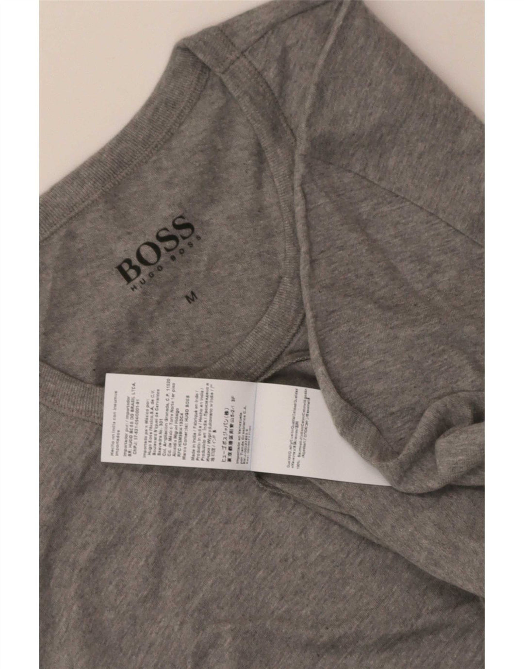 Ανδρικό T-Shirt Hugo Boss Τοπ μεσαίο γκρι βαμβακερό