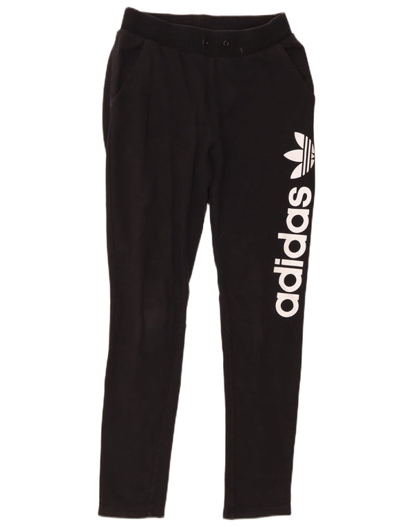 Γυναικεία αθλητική φόρμα Adidas Graphic Παντελόνι UK 8 Small Black Cotton