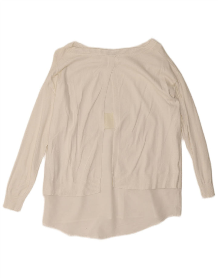 Γυναικείο πουλόβερ Marella Boat Neck Jumper UK 12 Medium White Viscose