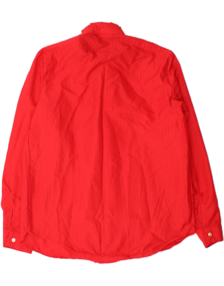 VINTAGE Womens Oversized Blouse Top UK 14 Medium Red Vintage Vintage and Second-Hand Vintage from Messina Hembry 