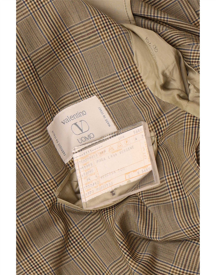 Valentino Ανδρικό σακάκι σακάκι με 2 κουμπιά IT 56 3XL Beige Houndstooth