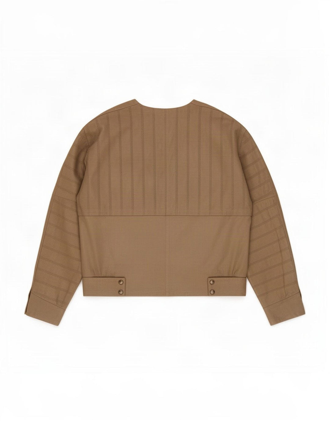 Mabrun Γυναικείο Suede Jacket IT 44 Medium Beige ριγέ δέρμα