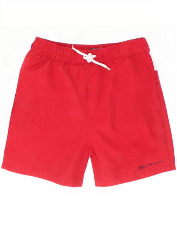 Γραφικό σορτς κολύμβησης Ben Sherman Boys 7-8 ετών Κόκκινο Colourblock
