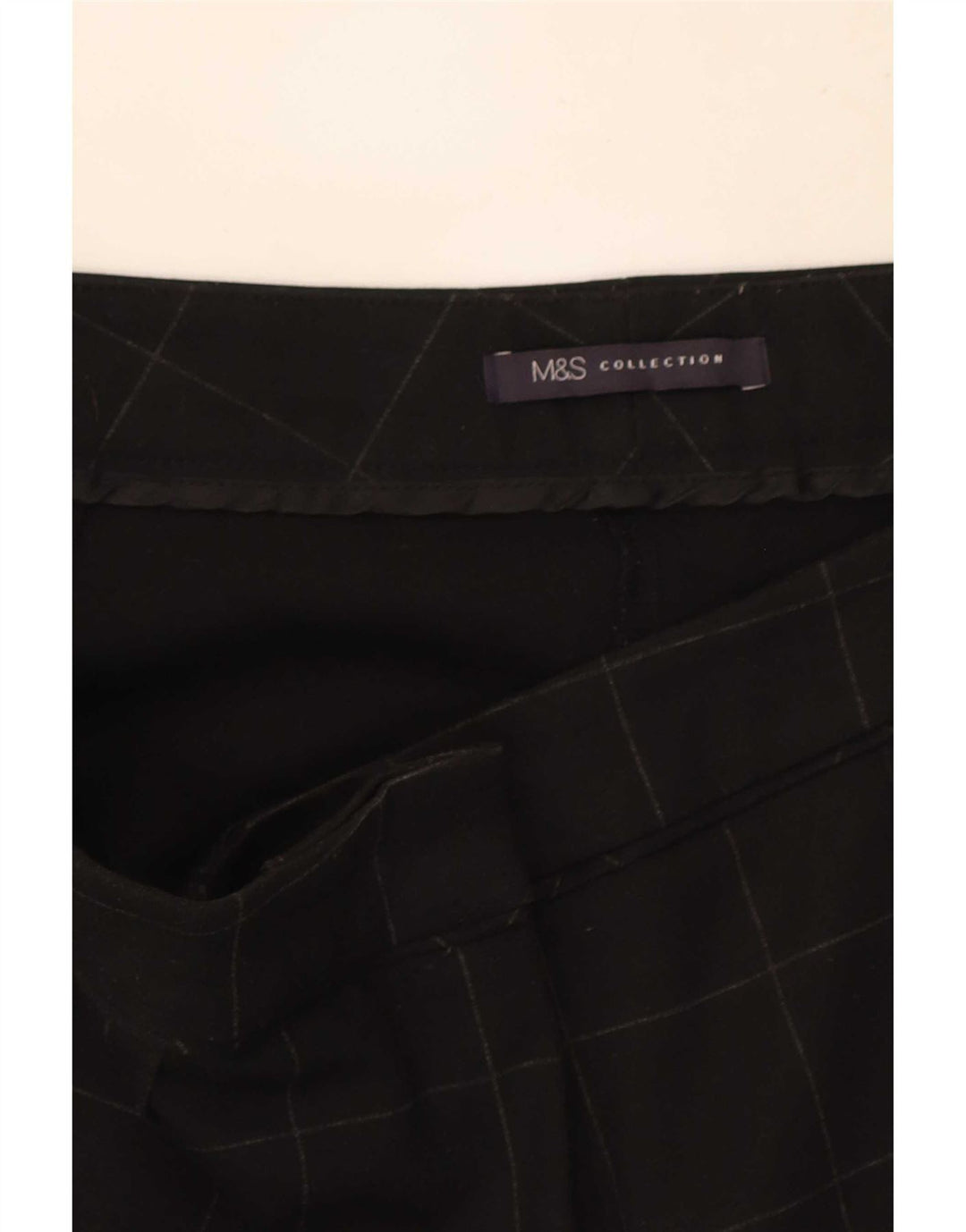 Marks & Spencer Womens Slim Casual Παντελόνι W34 L29 Black Check