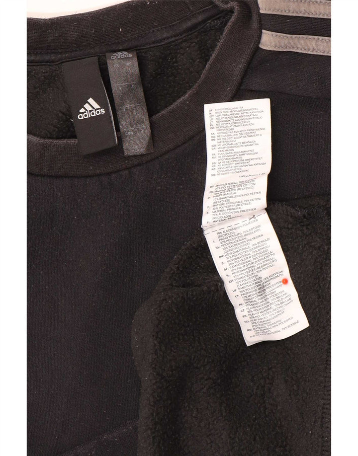 Ανδρικό φούτερ Adidas Jumper μεγάλο μαύρο βαμβακερό