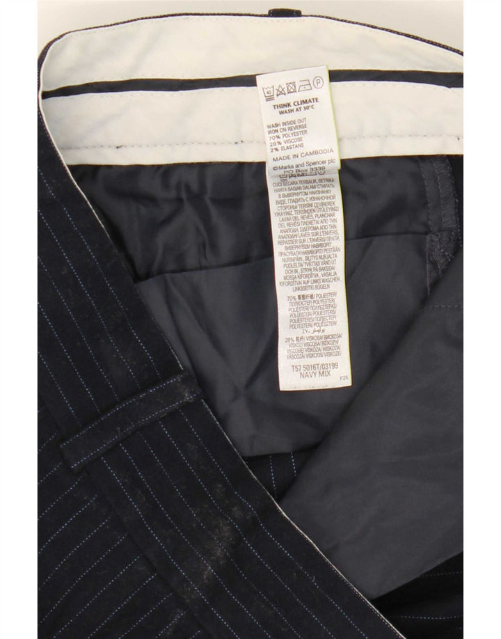 Marks & Spencer γυναικείο παντελόνι UK 12 Medium W32 L27 Navy Blue