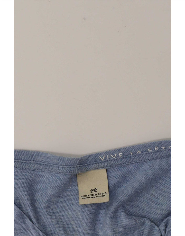 Ανδρικό γραφικό T-Shirt Scotch & Soda Top XL Blue