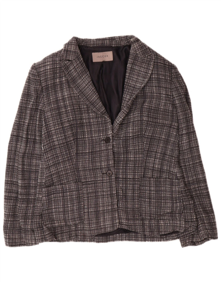 Jaeger Γυναικείο μπουφάν blazer UK 12 μεσαίου γκρι μαλλί