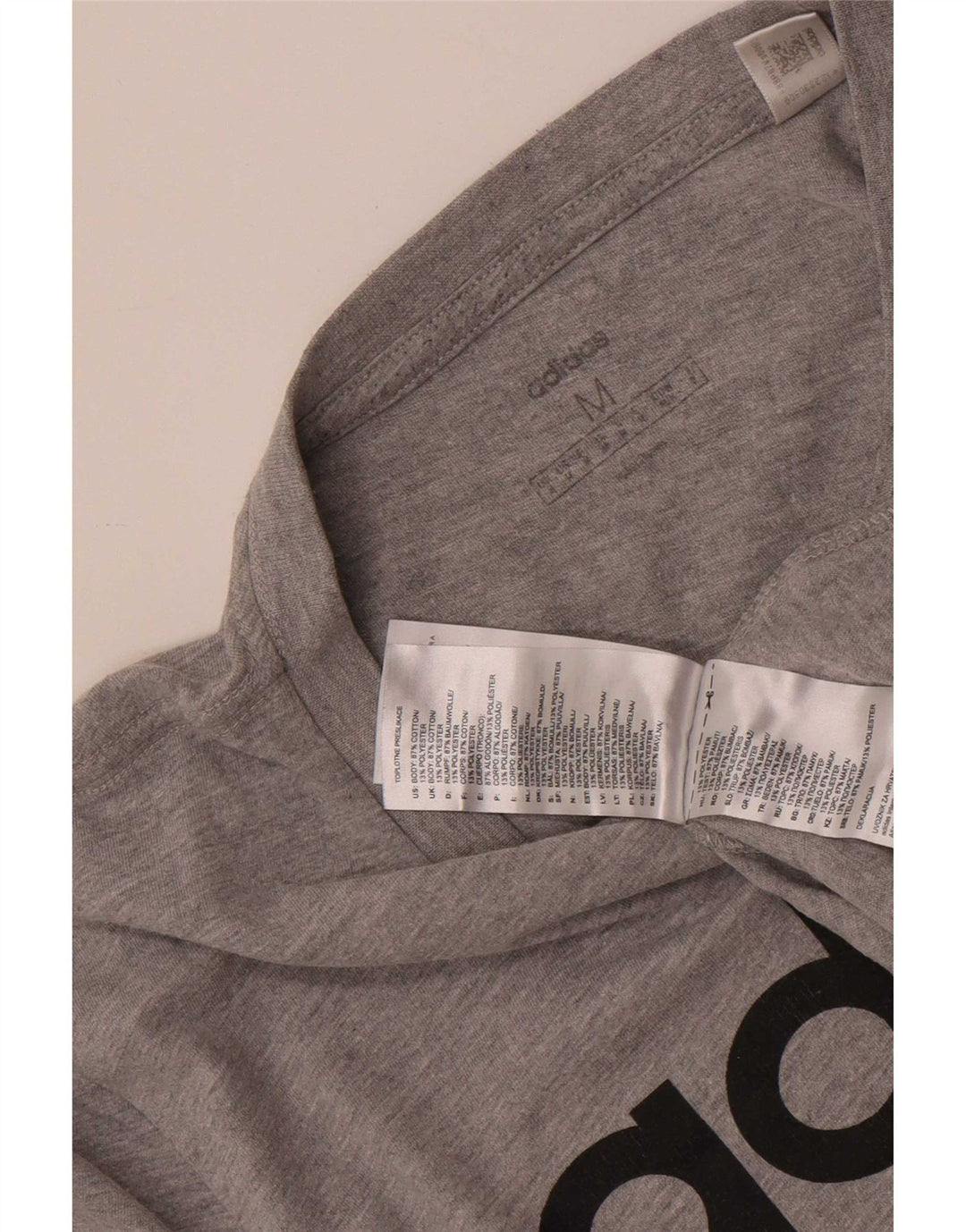 Ανδρικό γραφικό T-Shirt Adidas Top Μεσαίο γκρι βαμβακερό