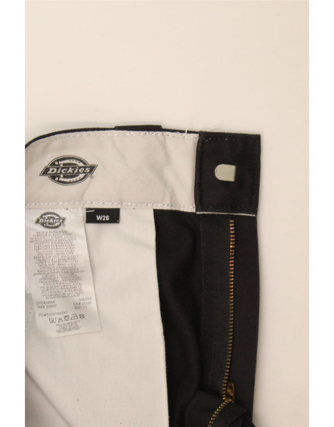 Dickies Γυναικείο ίσιο παντελόνι Chino W26 L26 Μαύρο πολυεστέρα