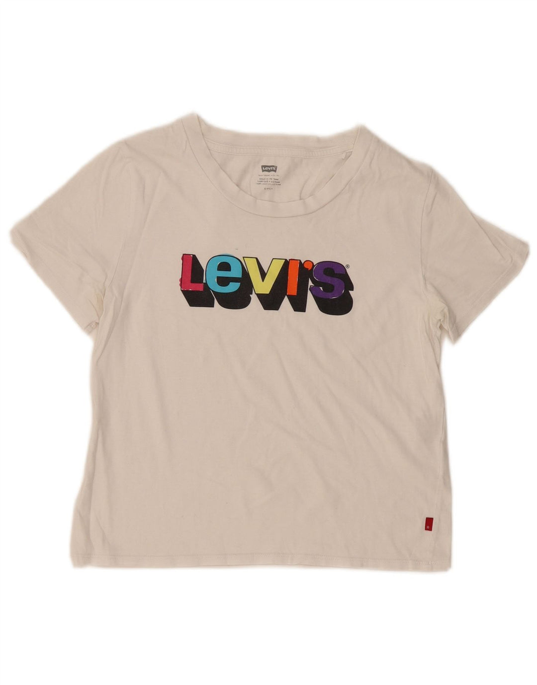 Γυναικείο γραφικό T-Shirt Levi's Top UK 10 Small White