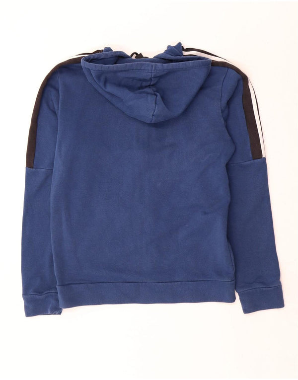 Ανδρικό πουλόβερ με κουκούλα με φερμουάρ Adidas Small Blue Colourblock Βαμβακερό