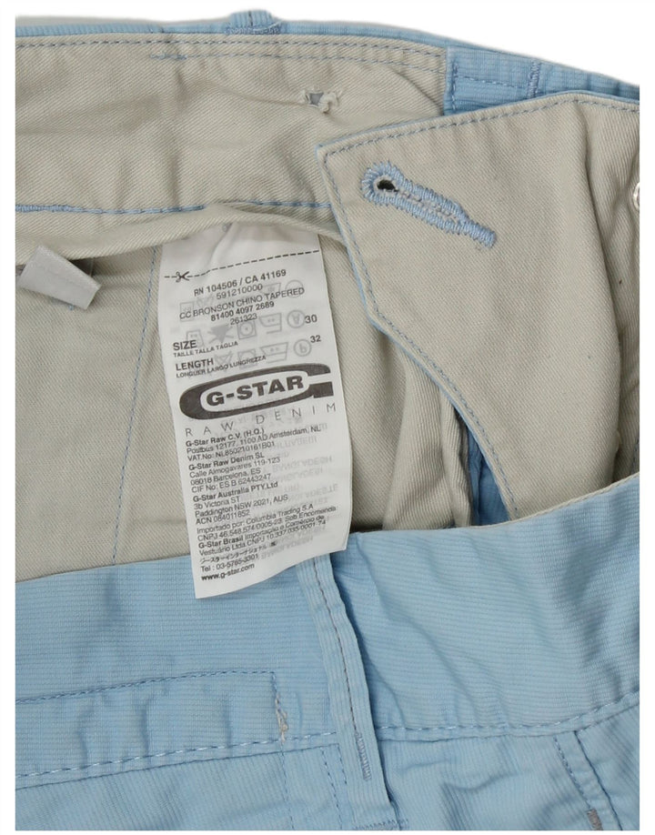 G-STAR Ανδρικό κωνικό παντελόνι Chino W30 L32 Μπλε βαμβακερό