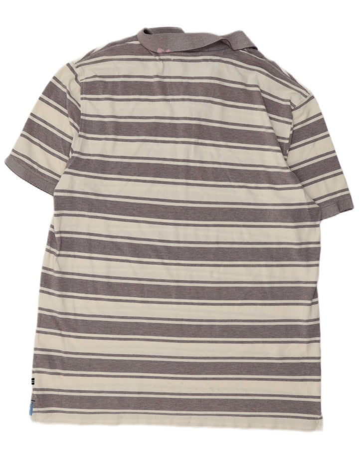 NAUTICA Ανδρικό πουκάμισο πόλο 2XL Γκρι ριγέ βαμβακερό