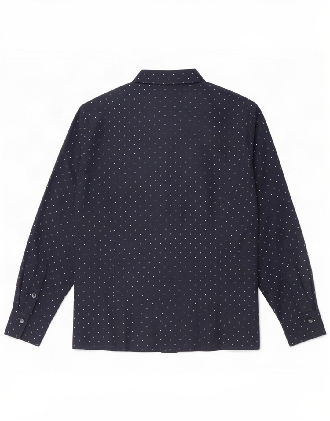 Vintage γυναικείο πουκάμισο UK 14 Medium Navy Blue Spotted