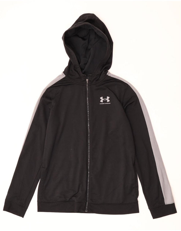 Under Armour Boys Zip Hoodie πουλόβερ 13-14 ετών XL Black Colourblock