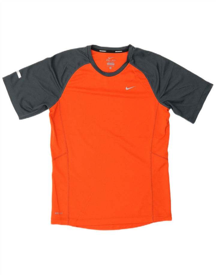 Ανδρικό μπλουζάκι NIKE Dri Fit Top Small πορτοκαλί χρώματος