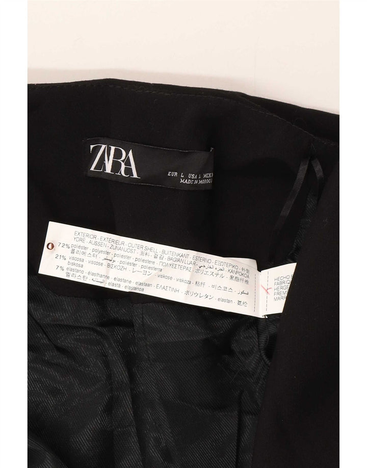 Zara Γυναικείο Σακάκι Μπλέιζερ UK 14 Μεγάλο Μαύρο Πολυεστέρα