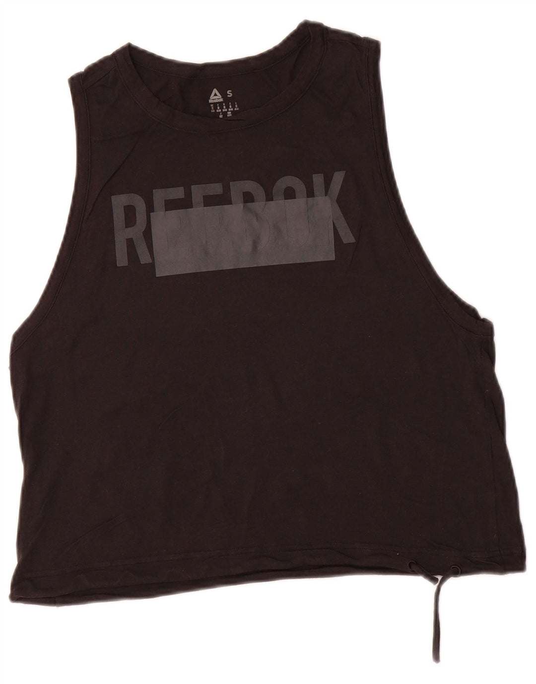 Reebok Γυναικείο Γραφικό Γιλέκο Τοπ UK 8/10 Small Black