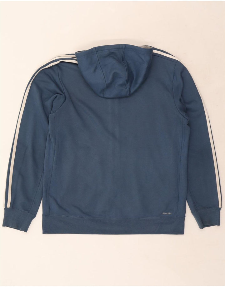 Ανδρικό πουλόβερ με κουκούλα με φερμουάρ Adidas Climalite Μεγάλο μπλε ναυτικό πολυεστέρα