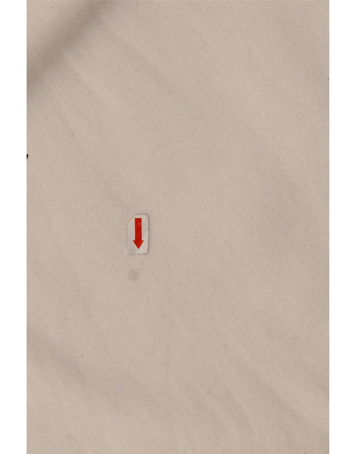 CHAMPION Γυναικείο Hoodie Jumper UK 16 μεγάλο λευκό βαμβακερό