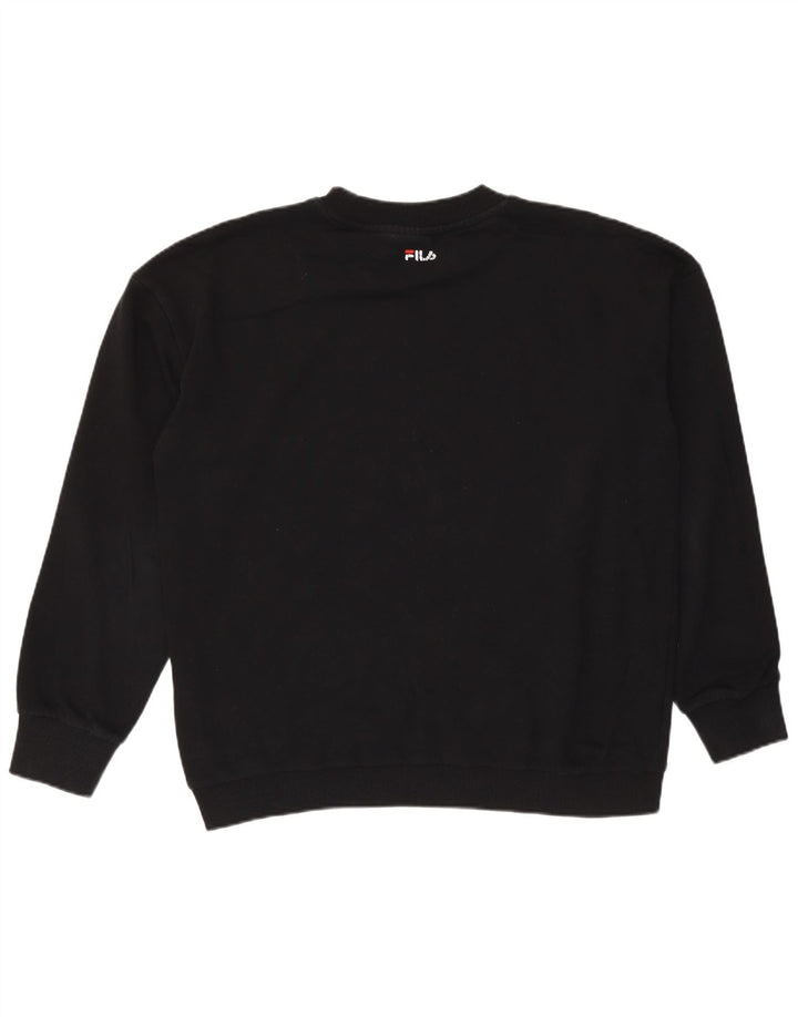 Ανδρικό γραφικό φούτερ Fila Jumper μεγάλο μαύρο βαμβακερό
