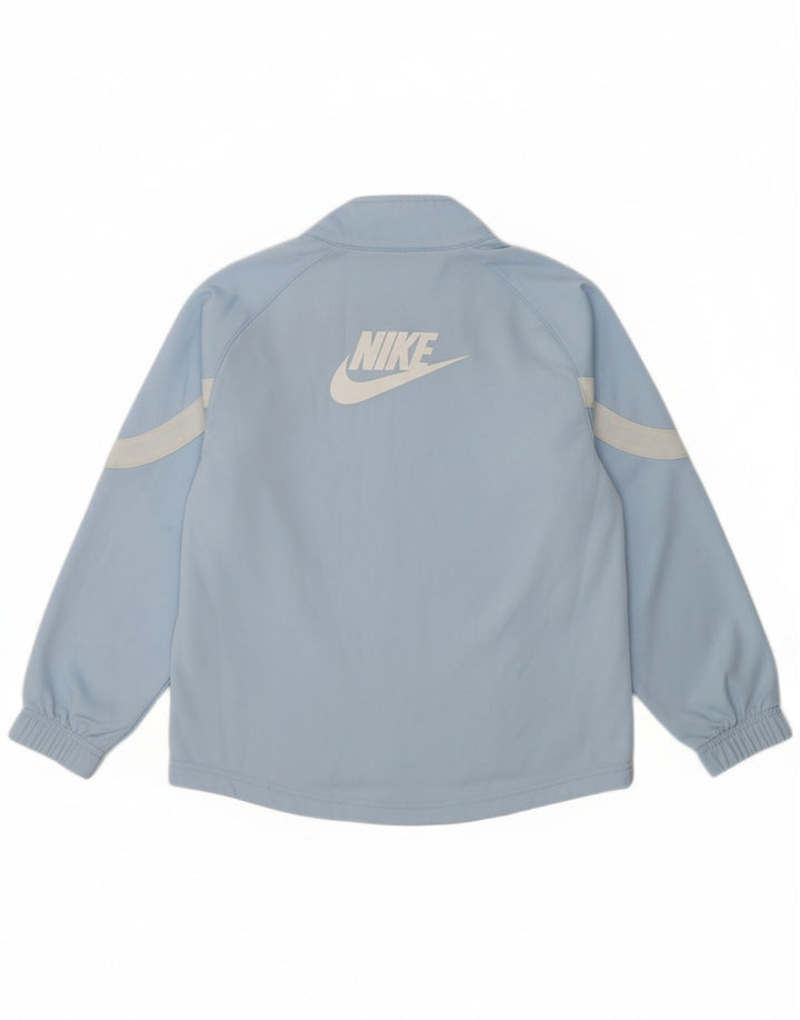 NIKE Boys Tracksuit Top Jacket 10-11 Years Medium Blue Polyester Sports