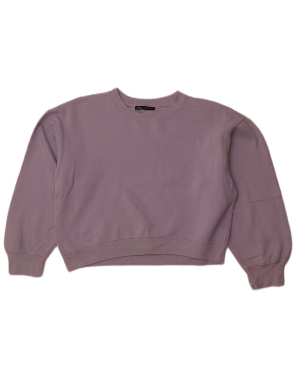 Γυναικεία φούτερ ZARA Oversized Crop Jumper UK 14 Medium Purple