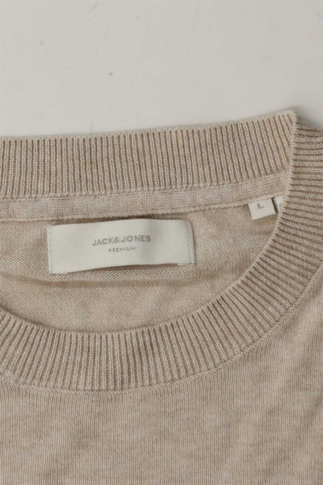 JACK & JONES Mens Crew Neck Jumper Sweater Large Grey